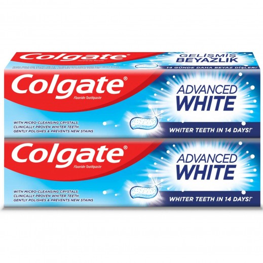 Colgate Advanced White Toothpaste 2 x 100 ml - يتم التوصيل بواسطة توصيل فاست