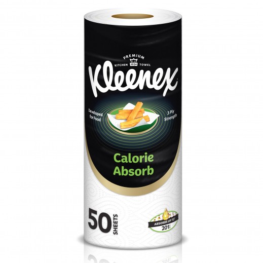 كلينكس - مناديل مطبخ ماصة للسعرات الحرارية 3 طبقات 1 رول - يتم التوصيل بواسطة توصيل فاست