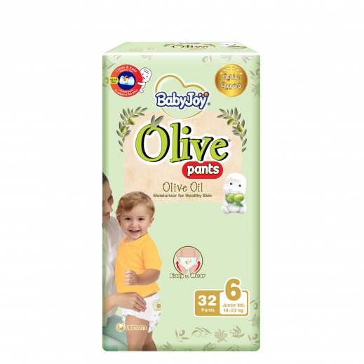 بيبي جوي - كِيلوت بزيت الزيتون إكس إكس لارج 6 (16 - 23 كجم) - 32 كِيلوت  - يتم التوصيل بواسطة توصيل فاست