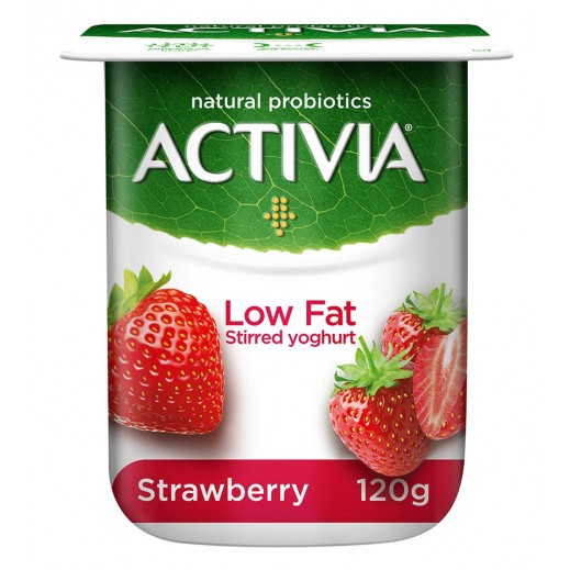 أكتيفيا - لبن قليل الدسم بالفراولة 120 جم - يتم التوصيل بواسطة توصيل فاست