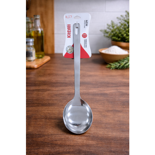 ملعقة تقديم دائرية من الفولاذ المقاوم للصدأ