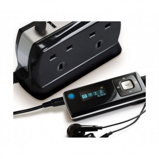 Masterplug 4G 2M 13Am SURGE EXTN POLISHED BLACK WITH USB - SRGDU42PB-MP ...