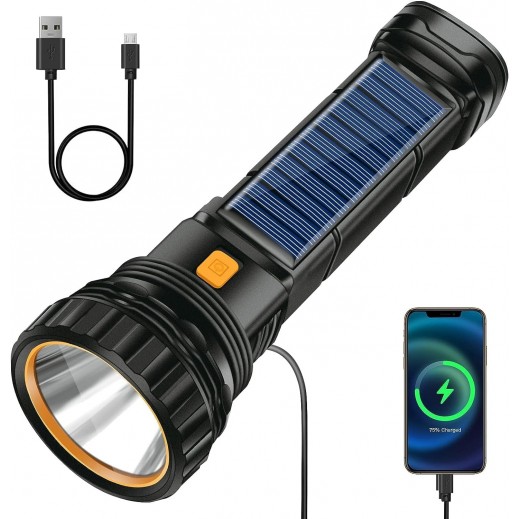 مصباح يدوي LED متعدد الوظائف يعمل بالطاقة الشمسية