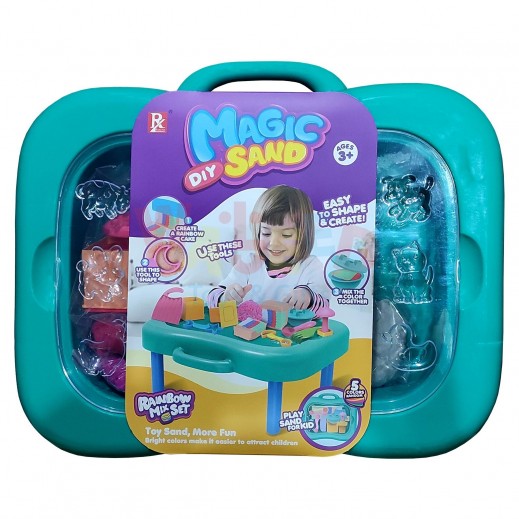 مجموعة ألعاب الرمل السحري الحسية مع قوالب وحقيبة - يتم التوصيل بواسطة   خلال 24 ساعة 
