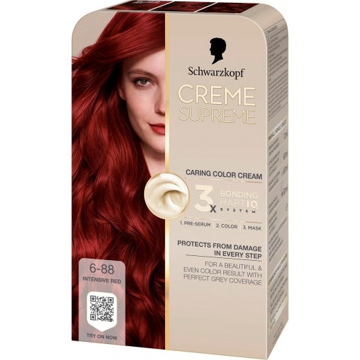 شوارزكوف - كريم صبغة العناية بالشعر - 6-88 أحمر مكثف