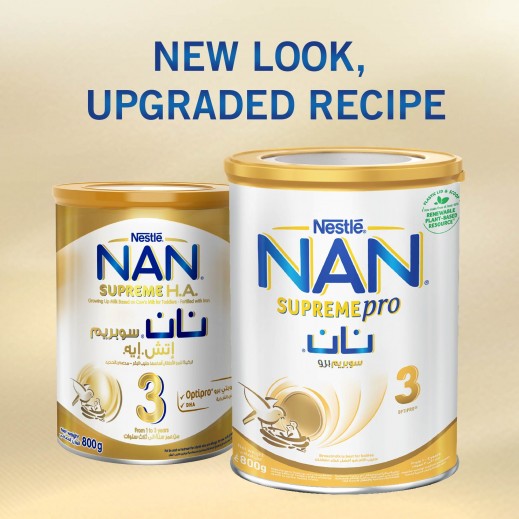 اشتري نان سوبريم برو حليب النمو المرحلة3 800 جم (1-3 سنوات) - يتم ...
