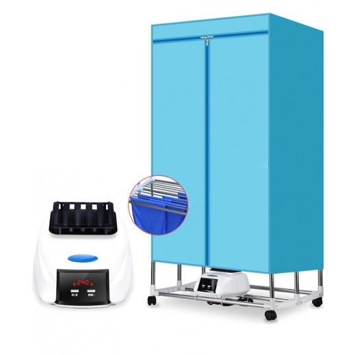 ماناتي - مجفف الملابس الكهربائي المتنقل 1300 واط مع جهاز تحكم - يتم التوصيل بواسطة توصيل فاست