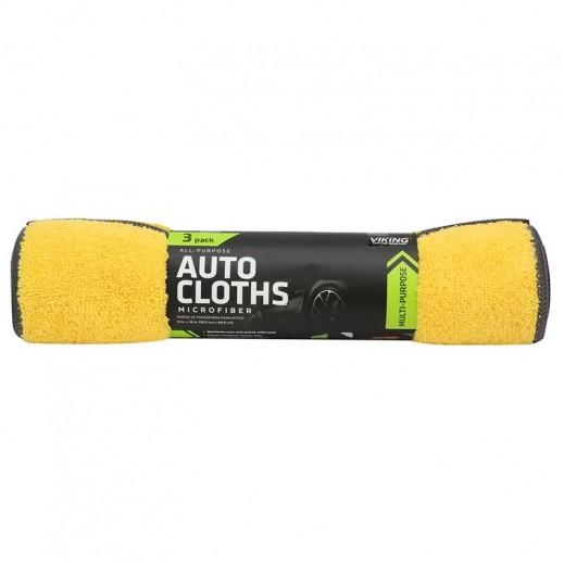 فايكينج - مناديل تنظيف السيارات مايكروفايبر 16 × 12 بوصة - 3 حبة - يتم التوصيل بواسطة Taw9eel within 1 working day 