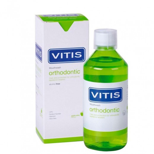 Vitis Orthodontic Mouthwash 500Ml - يتم التوصيل بواسطة صيدلية فارمازون  - خلال ساعتين