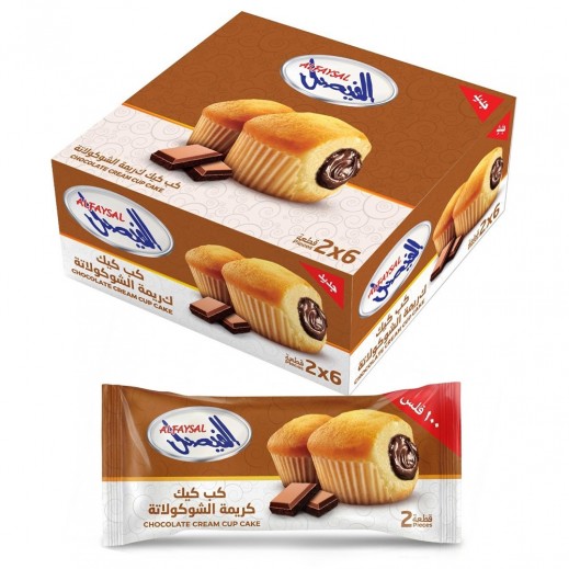 الفيصل - كب كيك بكريمة الشوكولاتة 12 حبة 360 جم - يتم التوصيل بواسطة توصيل فاست