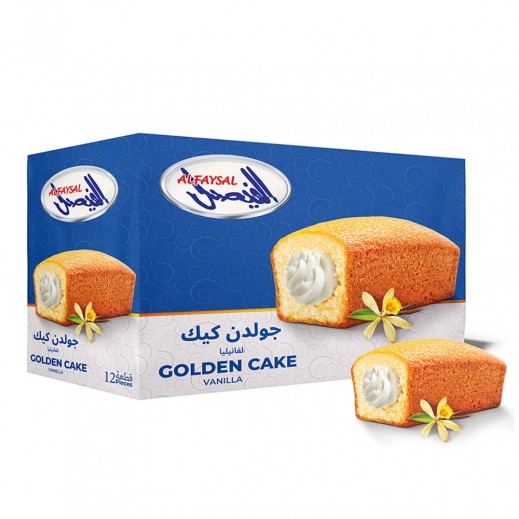 الفيصل - كيك الذهبي المحشو بكريمة الفانيليا 12 حبة 384 جم