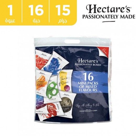 هيكترز رقائق بطاطا متنوع النكهات 16 × 15 جم  - يتم التوصيل بواسطة توصيل فاست