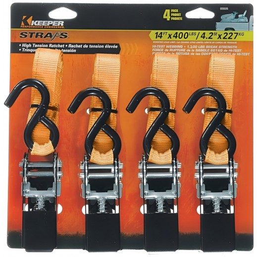 كيبر حزام ربط برتقالي بخطافات وزن 500 رطل 4 قطع - يتم التوصيل بواسطة Taw9eel within 1 working day 