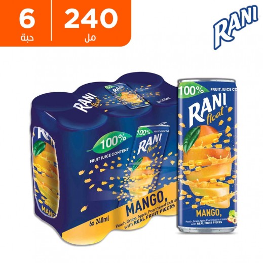راني - شراب بقطع المانجو الطبيعية 6×240 مل - يتم التوصيل بواسطة توصيل فاست