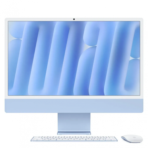 ابل جهاز Imac M4 بشاشة ريتنا مقاس 24 بوصة بدقة 4.5 كى مع قرص SSD سعة 16 جيجابايت و1 تيرابايت - أزرق - يتم التوصيل بواسطة  Taw9eel خلال يومين عمل 