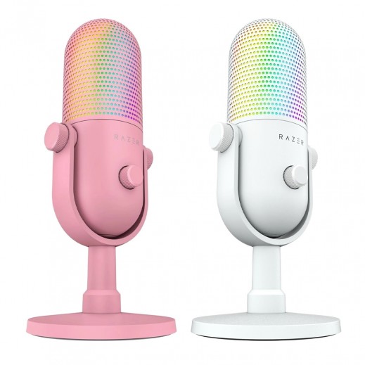 رازر ميكروفون Seiren V3 كروما ار جى بى USB - يتم التوصيل بواسطة  Taw9eel خلال يومين عمل 