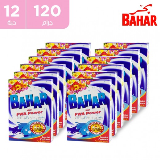 بحر - مسحوق منظف برائحة الزهور المنعشة - 12 × 120 جم - يتم التوصيل بواسطة توصيل فاست