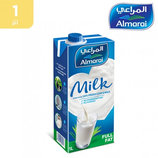 المراعي - حليب طويل الأجل كامل الدسم (1 لتر) - يتم التوصيل بواسطة توصيل فاست