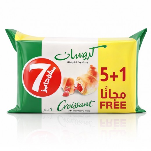سفن دايز - كرواسان بحشوة الفراولة 55 جم 5+1 مجانًا - يتم التوصيل بواسطة توصيل فاست