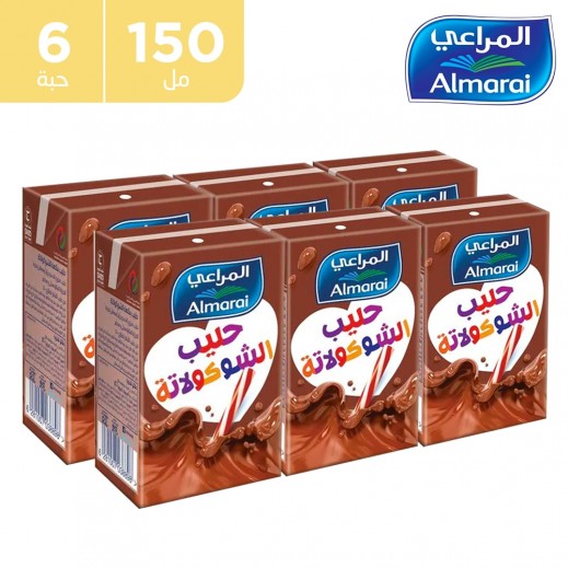 المراعي - حليب بنكهة الشوكولاته 6 ×150 مل - يتم التوصيل بواسطة توصيل فاست