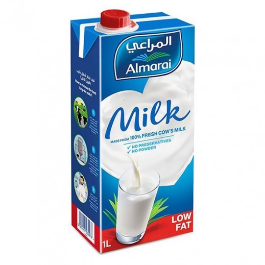 المراعي - حليب طويل الأمد قليل الدسم 1 لتر - يتم التوصيل بواسطة توصيل فاست
