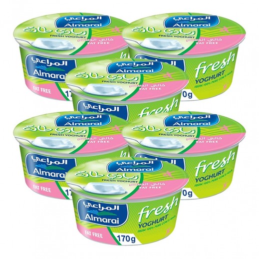 المراعي - زبادي خالي من الدسم 6 × 170 جم  - يتم التوصيل بواسطة توصيل فاست