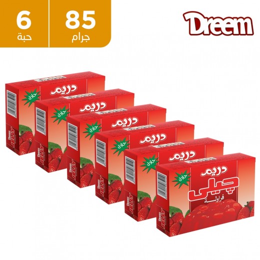 دريم جيلي باودر بنكهة الفراولة 85 جم (4+2 مجاناً) - يتم التوصيل بواسطة توصيل فاست