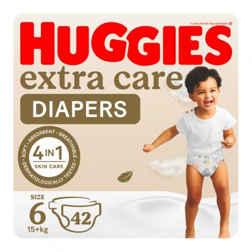 هجيز - حفاضات مقاس 6 لعناية فائقة 15+ كجم 42 حبة - يتم التوصيل بواسطة توصيل فاست