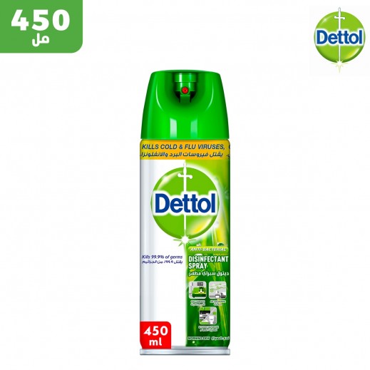 ديتول - البخاخ المطهر الكل في واحد المضاد للبكتيريا برائحة ندى الصباح 450 مل - يتم التوصيل بواسطة توصيل فاست
