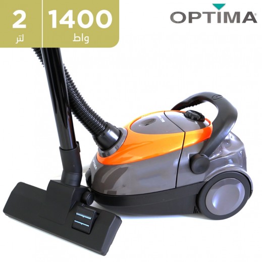 اوبتيما - مكنسة بقوة 1400 واط وسعة 2 لتر - برتقالى - يتم التوصيل بواسطة توصيل فاست