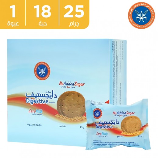 كي اف ام - بسكويت دايجستيف خالي من السكر 18 × 25 جم - يتم التوصيل بواسطة توصيل فاست