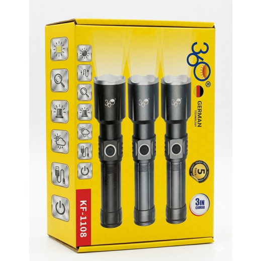 مجموعة مصابيح LED تكتيكية ثلاثية