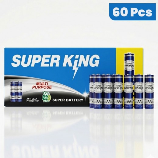 سوبر كينج بطاريات AA القلوية 60 قطعة