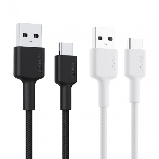 أوكي - كيبل مضفر من النايلون USB 2.0 إلى USB-C بطول 0.9 متر