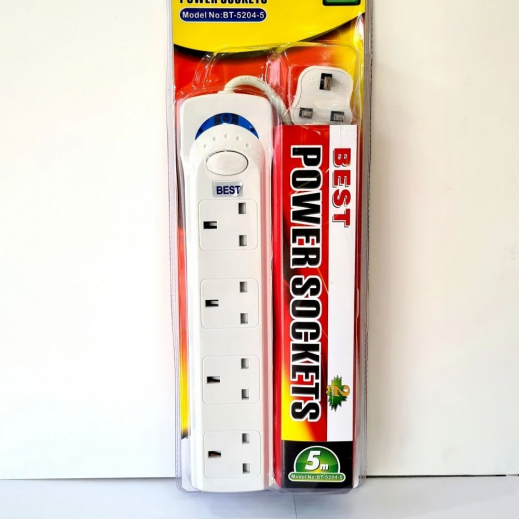 بيست مقبس طاقة 4 اتجاهات بقوة 1700 واط مع منفذي USB وType-C بطول 5 أمتار