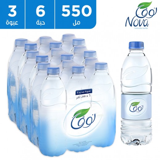 نوفا - مياه شرب معبأة 18 × 550 مل