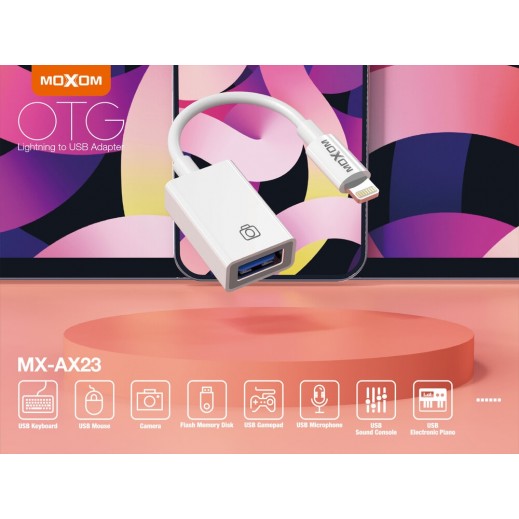 محول Lightning إلى USB للآيفون من موكسوم - يتم التوصيل بواسطة توصيل فاست