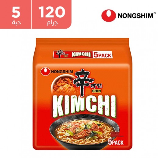نونجيشيم نودلز شعيرية رامن مع شوربة الكيمتشي 5 × 120 جم - يتم التوصيل بواسطة توصيل فاست