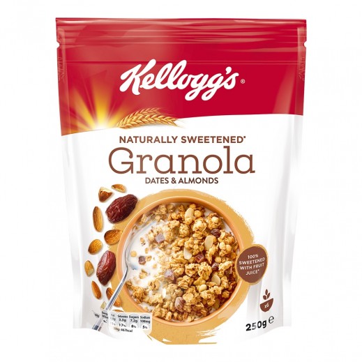 كيلوجز  - جرانولا التمر واللوز 250 جم - يتم التوصيل بواسطة توصيل فاست