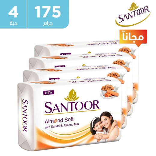 سانتور صابون الصندل الأبيض وحليب اللوز 175 جم 3 + 1 مجانًا