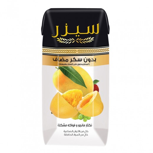 سيزر عصير بنكهة المانجو والفواكه المشكلة بدون سكر مضاف 200 مل