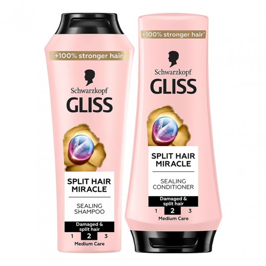 شوارزكوف - شامبو جليس للشعر المتقصف 400 مل + بلسم 360 مل