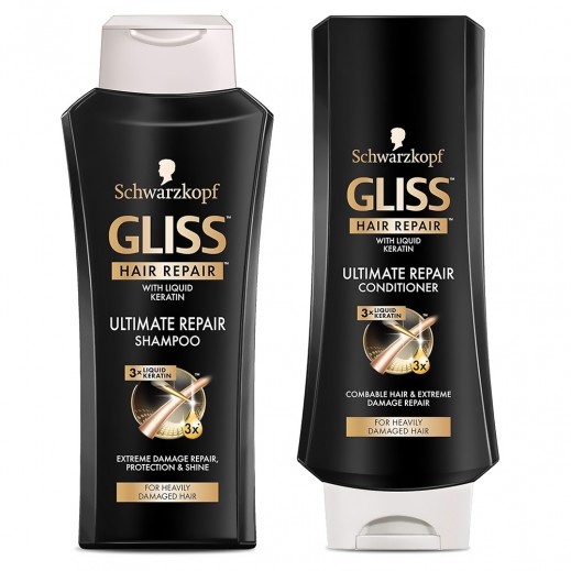 شوارزكوف - شامبو جليس ألتيمات ريبير 400 مل + بلسم إكسبريس ريبير 200 مل