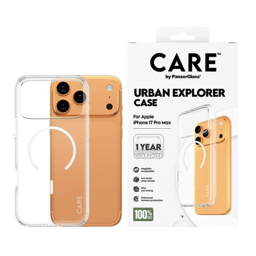 بانزر جلاس جراب كير شفاف Urban Explorer لهاتف ايفون 17 برو ماكس