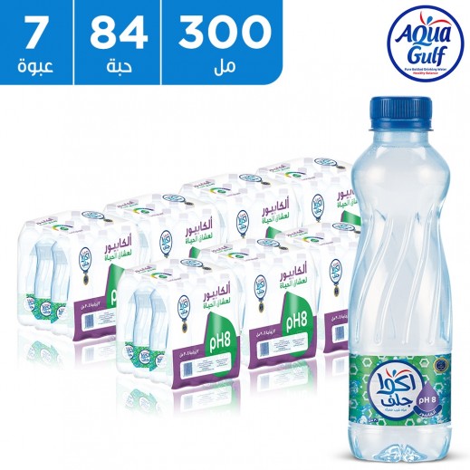 اكوا جلف مياه شرب الكابيور 84 × 300  مل (5 + 2 مجانا)