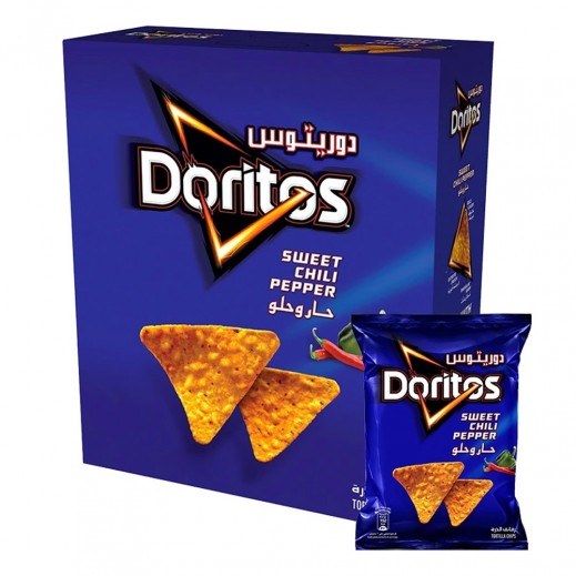دوريتوس شيبس تورتيلا حار وحلو 12 × 21 جم 