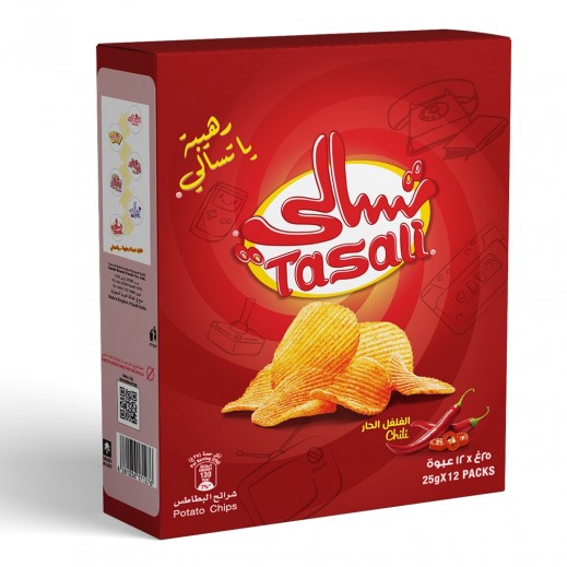 تسالي رقائق بطاطس حار 12× 25 جم 