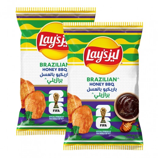 ليز رقائق بطاطا بنكهة باربيكيو بالعسل 2 × 155 جم