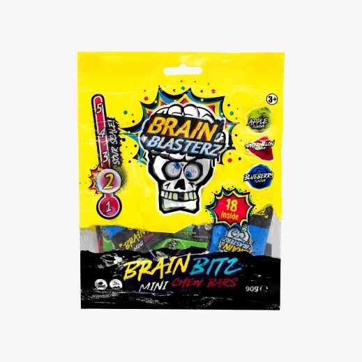 براين بلاسترز قطع علكة صغيرة بنكهة التفاح والبطيخ والتوت 90جم