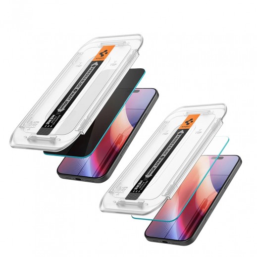 واقي شاشة GLAS.tR EZ Fit HD لهاتف آيفون 16 برو من سبيجن